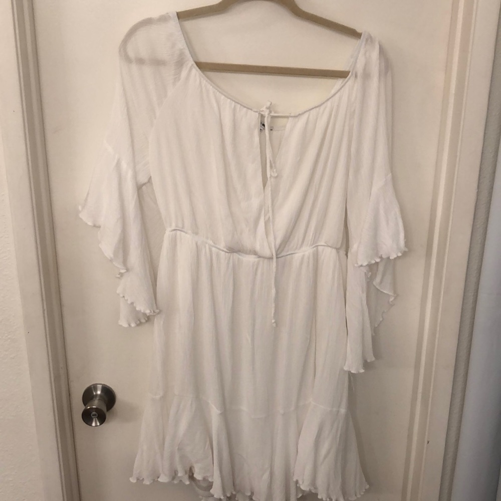 Fashion Nova Boho Flowy White Dress